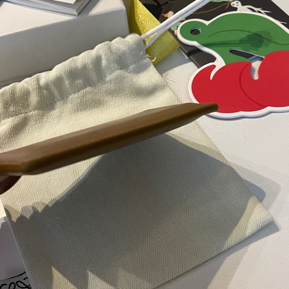 LOEWE x Suna Fujita Lemur Brown Calfskin Leather Card Holder wallet w/ Box - Picture 13 of 16